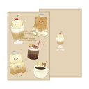 A5スリムノート 方眼ノート ROKKAKU x cafe teddy ドリンク フタバ テディベア 箔押し おしゃれ ミニノート メール便可