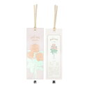 しおり 2枚入り ブックマーク ROKKAKU Hakuoshi Botanical バラ フタバ 箔押し ボタニカル 読書 栞 メール便可