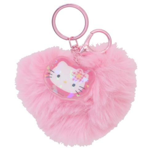 ハート型ファーキーホルダー キーリング ハローキティ サンリオ ケイカンパニー プレゼント メール便可