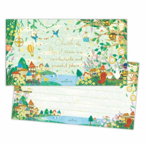 一筆箋 便箋 むうめぐ 心地よい時間 日本ホールマーク 手紙 便せん かわいい メール便可