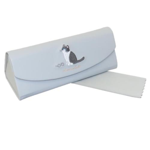 コンパクトメガネケース 眼鏡ケース チャミュレット ネコ クーリア ハードタイプ プレゼント かわいい ..