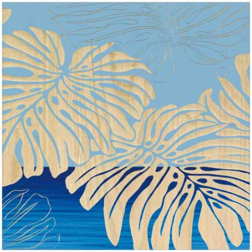 ウッド スカルプチャー アート インテリアパネル ワイルド モンステラ BL NP ユーパワー SA-15099 木製..