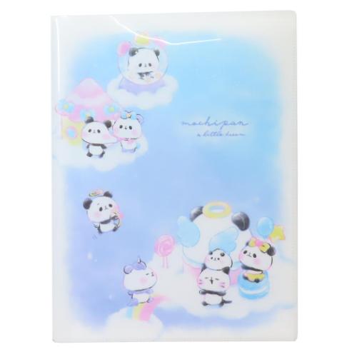 10ポケットクリアファイル A4 ポケットファイル もちもちぱんだ もちぱんタウン カミオジャパン 新学期..