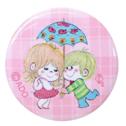 ミニカンバッジ 缶バッジ 水森亜土 カサ カミオジャパン コレクション雑貨 メール便可