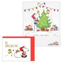 ミニカード 立体カード クリスマスカード スヌーピー SNツリーを飾ってミニ2 ピーナッツ 日本ホールマーク Xmas メッセージカード メール便可