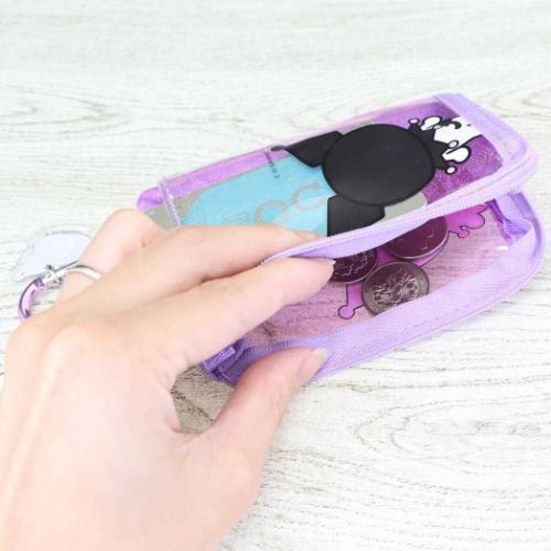 雑貨＆アートの通販店ベルコモンのラメクリアパスコインケース 小銭入れ クロミ サンリオ サンアート 小物入れ メール便可｜アングル3