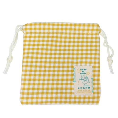 Drawstring Bags - フラット巾着 巾着袋 くまのプーさん YE ディズニー マリモクラフト 小物入れ メール便可