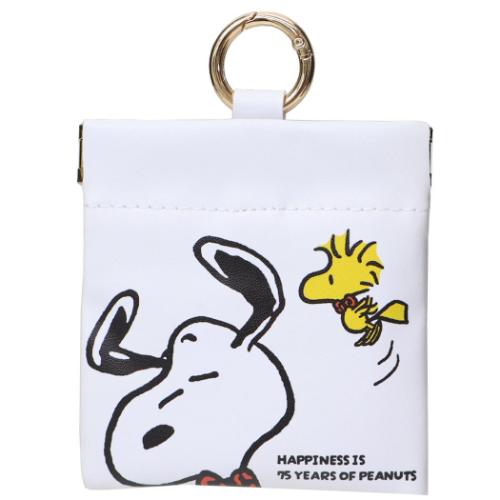 カラビナ付きバネケース ミニポーチ スヌーピー Dancing ピーナッツ ティーズファクトリー 小物入れ メ..
