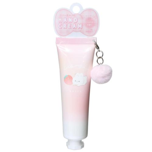 ファーチャーム付きハンドクリーム コスメ雑貨 うさぎ クーリア プレゼント かわいい メール便可