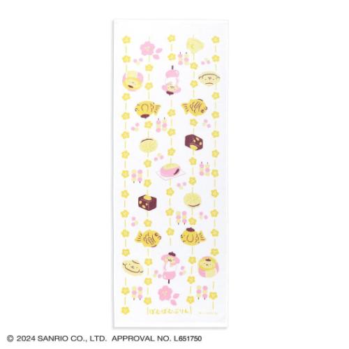 タオル手ぬぐい てぬぐい ポムポムプリン 和菓子 イエロー サンリオ タオル美術館 かわいい プレゼント..