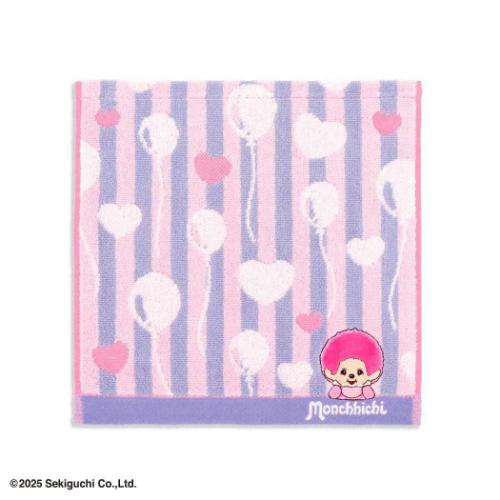 フルフィーコットン タオルハンカチ ミニタオル モンチッチ ふうせんハート ピンク タオル美術館 プレゼント メール便可