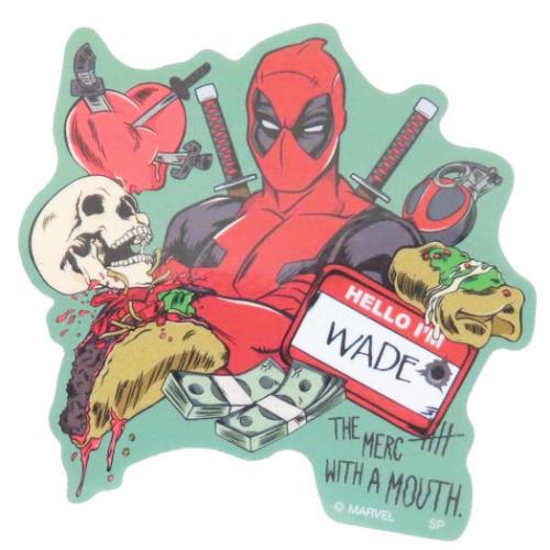 キャラクターステッカー ダイカットシール デッドプール タコス MARVEL スモールプラネット ダイカット..