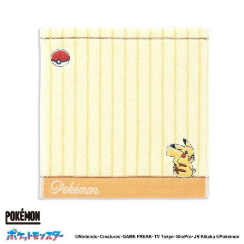 無撚糸タオルハンカチ ミニタオル ポケットモンスター リラックスタイム ピカチュウ イエロー ポケモン タオル美術館 プレゼント かわいい メール便可