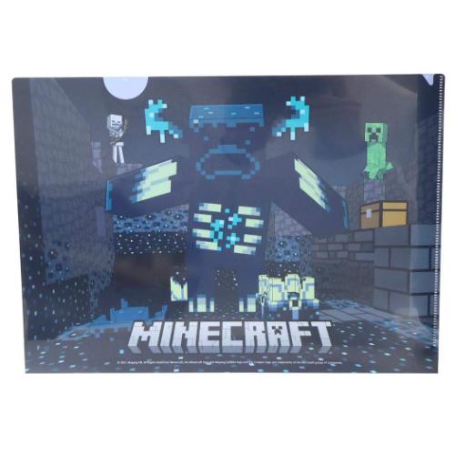 A4クリアファイル クリアフォルダー マインクラフト DEEP DARK Minecraft エンスカイ 書類整理 ゲーム..