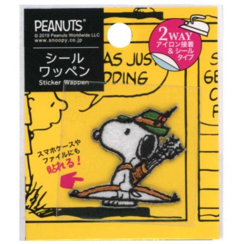 シールワッペン 手芸用品 スヌーピー ハント ピーナッツ ミササ シール接着 アイロン接着 メール便可