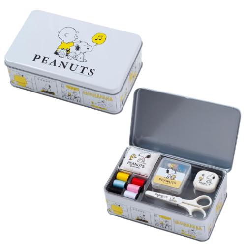 ソーイングセット ブリキ缶タイプ 手芸用品 スヌーピー ホワイト ピーナッツ ミササ 裁縫セット