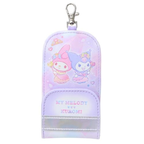 反射シート付きリールキーカバー 子供用ランドセル キーケース マイメロディ＆クロミ キラキラドレス ..