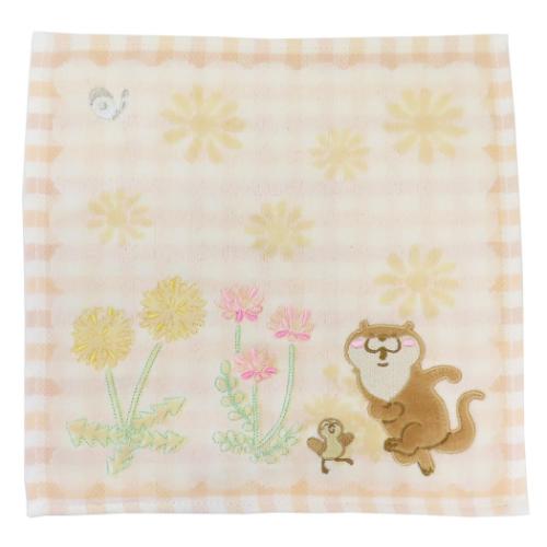 シャーリングハンカチタオル ミニタオル 可愛い嘘のカワウソ カワウソのおともだち 丸眞 汗拭きタオル ..