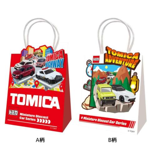 ミニギフトバッグ スナック菓子1個入り クリスマスお菓子 トミカ TOMICA 尾上萬 Xmasプレゼント 男の子