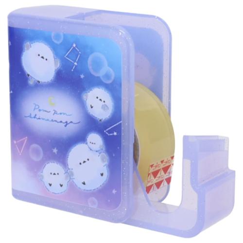 BOOK型セロテープ セロハンテープ 収納型テープカッター ぽんぽんシマエナガ カミオジャパン 新学期準備文具 かわいい メール便可
