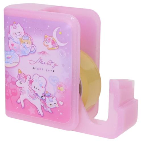 BOOK型セロテープ セロハンテープ 収納型テープカッター メルティナイトパーク カミオジャパン 新学期準備文具 かわいい メール便可