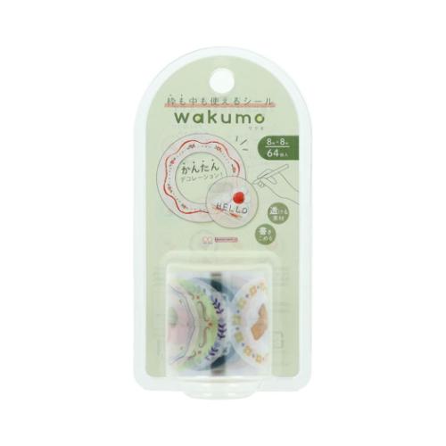 ロールシール ロールステッカー wakumo ワクモ 丸 お皿とスイー...(3)