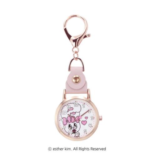 レザー KC ウォッチ G キーホルダー 時計 エスターバニー PI Esther Bunny フィールドワーク プレゼント レディース 女性 女の子 メール便可毎日使うものだからこそこだわりを 大人可愛い女性向け雑貨EstherKim氏がデザインしたPOPでキッチュなウサギのキャラクター[エスターバニー]グッズにまたまた可愛いnewアイテム登場こちらはかわいい[レザーウォッチ]バッグやポーチなど色々なところに付けられるかわいいwatchいろいろあるのでお気に入りを揃えてくださいケースサイズ：約37mm全長サイズ：約107mmベルト幅：約18mm素材：（ケース）合金/（ベルト）合皮修理に関しましてはメーカーへお問い合わせをお願いいたします（修理の際に納品書のご送付が必要なため納品書は大切に保管下さいますようお願いいたします）▼0