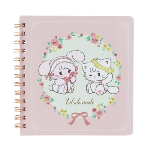 スクエアリングノート リングノート Lil ala mode ピンク リルアラモード サンスター文具 学校 オフィス 新学期準備文具 日本製 メール便可