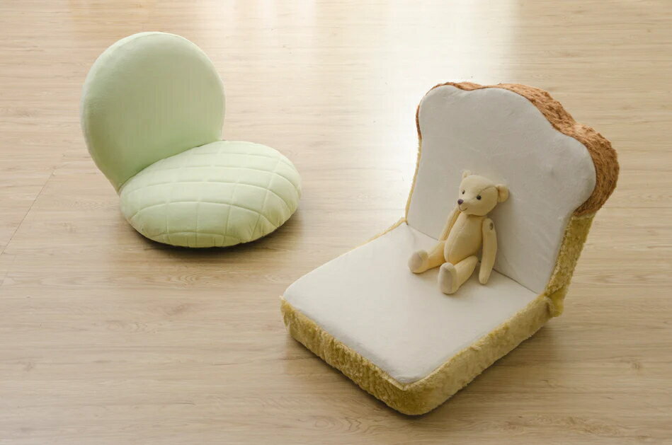 メロンパン座椅子 メロンパン パン 日本製 リクライニング 子供 椅子 いす 子供用 かわいい プレゼント 低反発 ウレタンフォーム パンモチーフ キッズ 3