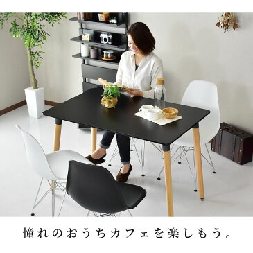 【クーポン20%オフ 2/9 20時 - 22時】イームズテーブル 幅110 机 角タイプ リプロダクト ダイニングテーブル カフェテーブル デザインテーブル Eames ホワイト エッジ110 新生活応援 送料無料