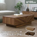 センターテーブル テーブル ローテーブル ロータイプ ロースタイル リビングテーブル 収納 大容量 幅100cm 長方形 木製 木製テーブル 高級感 コーヒーテ...