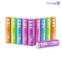 EBL 単4 充電池 カラフル充電式ニッケル水素電池1100mAh 1...(2)