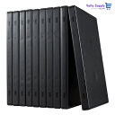 サンワダイレクト DVDケース 6枚収納 DVDトールケース 10枚セット ブラック 200-FCD035BK