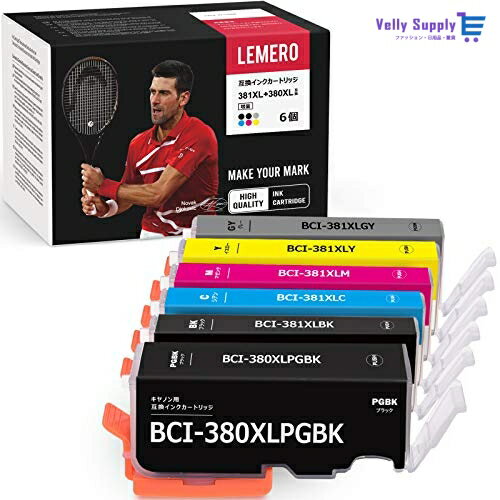 LEMERO BCI-381XL 380XL BCI381XL インク キャノン CANON 互換インク BCI381XL BCI380XL 全色大容量6色セット 対応機種:TS8430 インク TR7530 インク TR703 インク T