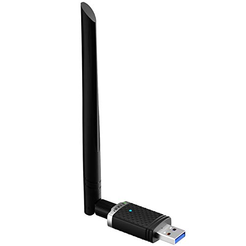 WiFi LAN q@ 1300Mbps USB3.0 WIFIA_v^[ fAoh 5G/2.4G 802.11 AC ʐM5dBi 360]Aei Windows11/10/8.1/8/7/ XP/Vista/Ma