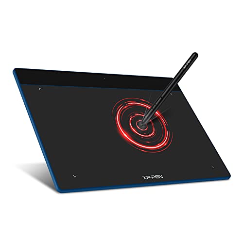 XP-PenペンタブレットXSサイズペンタブChromebook対応板タブ充電不要ペンイラスト入門用OSU!ゲーム用WindowsMacAndroidに対応DecoFunXSスペースブルー