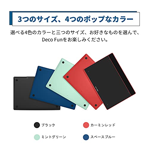 XP-PenペンタブレットXSサイズペンタブChromebook対応板タブ充電不要ペンイラスト入門用OSU!ゲーム用WindowsMacAndroidに対応DecoFunXSスペースブルー
