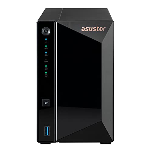 ASUSTOR Drivestor 2 Pro｜AS3302T｜個人・家庭向け｜2ベイ NASキット｜Realtek RTD1296 4コア プロセッサ, 2GB DDR4 メモリ, 2.5GbE, USB3.2 Gen1 x3