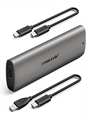 Lemorele M.2 NVME SSDケースM-Key (B+M Key)両対応2230/2242/2260/2280 SSD対応 USB C外付けSSDケース ツールネジ不要USB 3.1 Gen 2 10Gbps高速データ転送 2