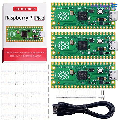 GeeekPi Raspberry Pi Picoフレキシブルマイクロコントローラーミニ開発ボード Raspberry Pi RP2040デュアルコアARM Cortex-M0 プロセッサに基づく 最大133MHzで動作 C/C /