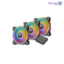 Thermaltake Riing Quad PLUS 14 RGB 3本セット PCケースファン ファンサイズ:140mm CL-F089-PL14SW-A FN1386(2)