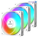 upHere 120mm PCケースファン 虹色LED搭載 静音 高性...(2)