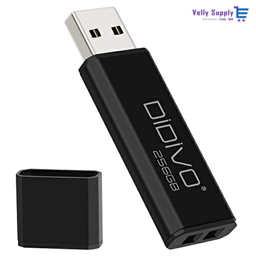 DIDIVO USBメモリ 256GB フラッシュドライブ 小型 軽量 超高速データ転送 大容量 読取り最大30MB/s キャップ式 USBメモリースティック データ転送 Windows PCに対応 (256GB USB2.0)