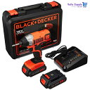 ブラックアンドデッカー コードレス インパクトドライバー ソフトインパクト DIY 電動工具 穴あけ 締付工具 ワンタッチ ビット交換 18V 1.5Ah バッ...