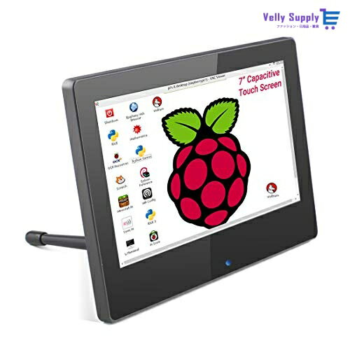 ELECROW 7インチ モバイルモニター Raspberry Pi用 ディスプレイ タッチパネルモニター 1024x600@60hz IPSパネル USB給電 HDMI入力 内蔵スピカー Raspberry Pi 4 3 2 Model