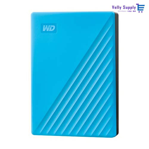 WD ポータブルHDD 5TB USB3.0 ブルー My Passport 暗号化 パスワード保護 外付けハードディスク / 3年保証 WDBPKJ0050BBL-WESN