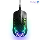 SteelSeries USB ゲーミングマウス 有線 超軽量 IP54規格 防水 防塵 SuperMeshケーブル 3ゾーンRGBイルミネーション Aerox...