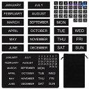 50個 カレンダー マグネットナンバー ホワイトボードと冷蔵庫用 マグネット式曜日と月 オフィス用 (10.4 x 6.7インチ)