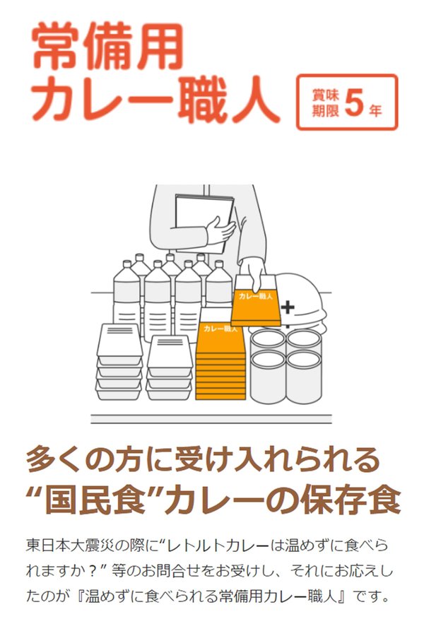 常備用 温めずに食べられるカレー職人 3食パック 2種5個セット(甘口3食×2個/中辛3食×3個)常温保存/非常食/備蓄/ローリングストック/レトルト/防災/詰め合わせ vellysupply-10087618 VellySupply サンプル画像3