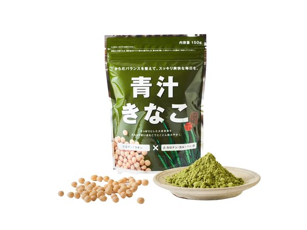 乐天商城 - 幸田商店 [青汁きな粉 150g×10袋] B2 北海道産大豆 大麦若葉をプラス すっきりとした味わい 料理にも飲み物にも 直火焙煎 植物性 国産 無添加